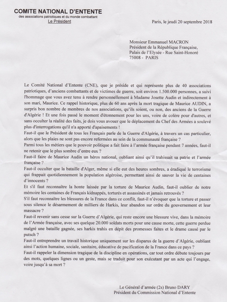 UNC-Lettre à Emmanuel Macron